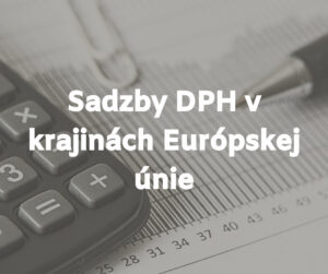 Sadzby DPH v krajinách Európskej únie