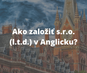Založenie spoločnosti anglicko